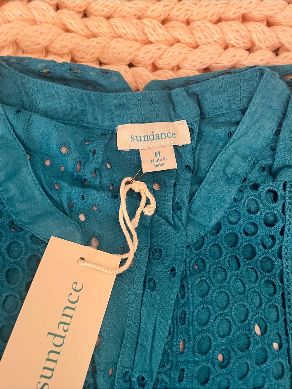 Sundance Eyelet Symphony Top. NWT. Medium. - Picture 4 of 7